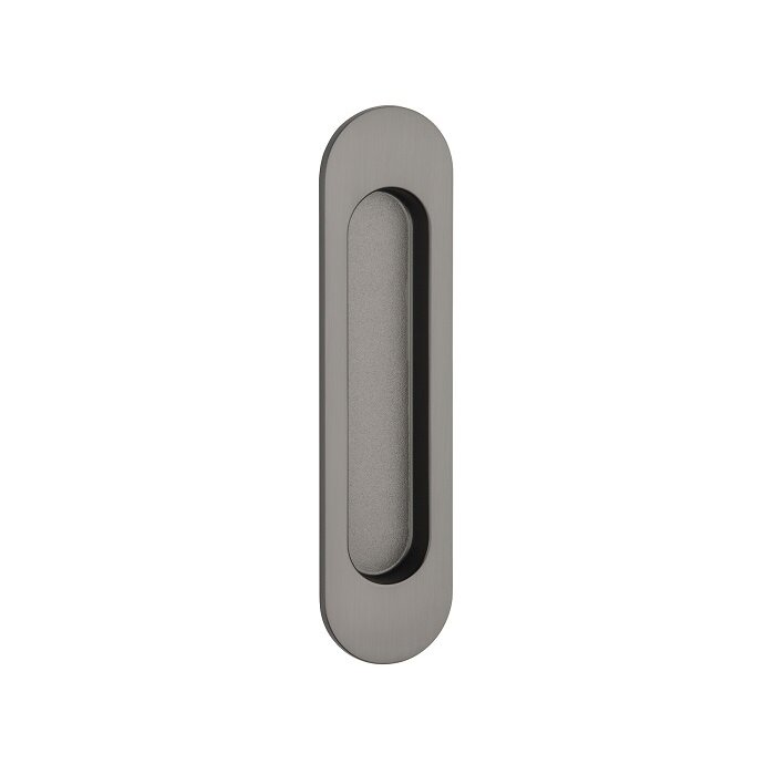 Aprile Oval Titanium sliding door bowl 7040 - 152 x 39 mm for wooden doors