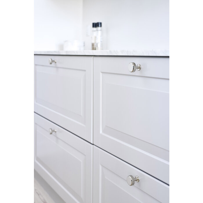 Furnipart Furnipart meubelknop'VILLA' round gepolijst nikkel