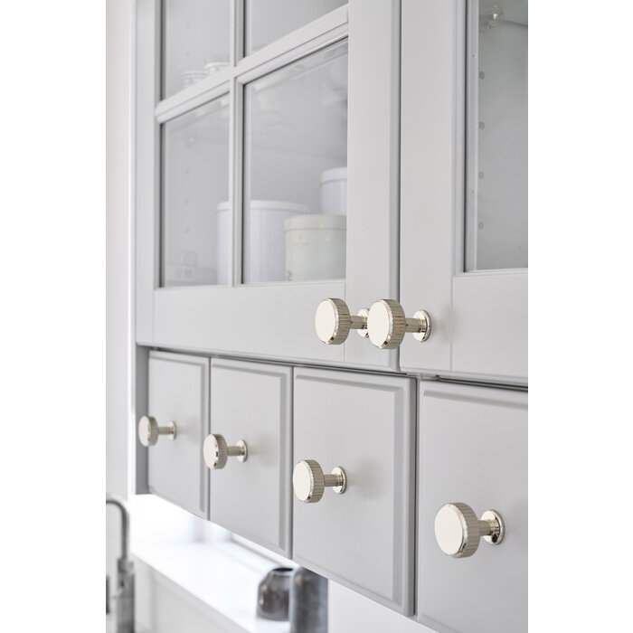 Furnipart Bouton de meuble Furnipart 'VILLA' rond nickel poli