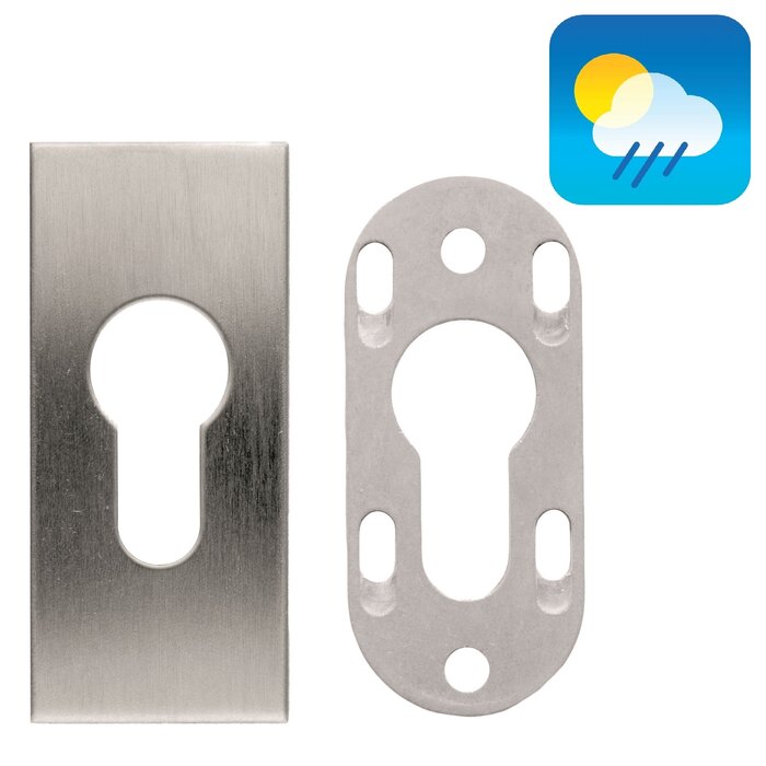 HDD 1 plaque cylindre de sécurité inox 9mm