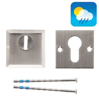 HDD Plaques de cylindre de sécurité SAFE 10 mm - Inox - Carrée PZ