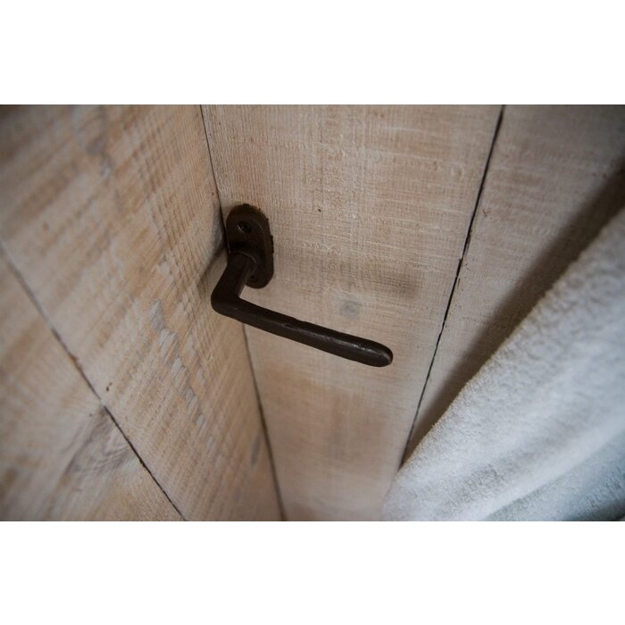 Dauby Pair of door handles PHL L+L / PBTC 1 - Aged iron black (VO)