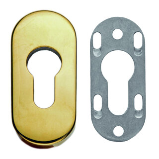 HDD Safety cylinder plate oval 9 mm - Titanium