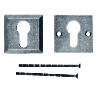 HDD Sicherheitszylinderplatten 8 mm - altsilber - quadratisch PZ