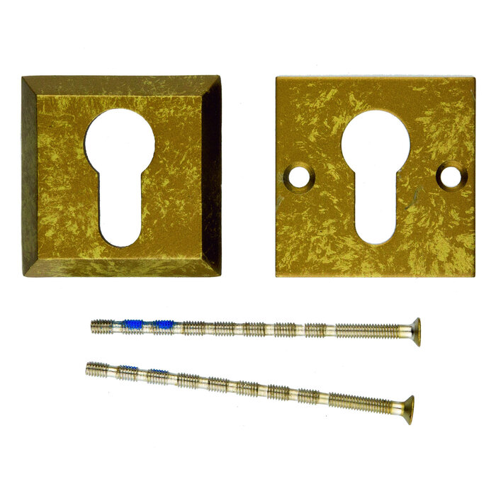 HDD Security cylinder plates 8 mm - Old Yellow - square PZ
