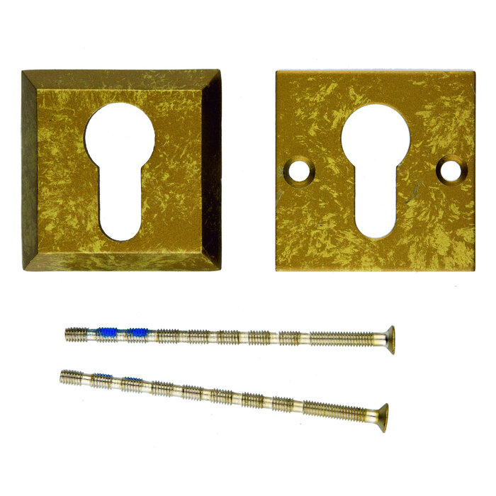 HDD Plaques de cylindre de sécurité 10 mm - Vieux Jaune - carrées PZ