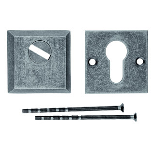 HDD Veiligheids cilinderplaatjes SAFE 10 mm - Old Silver - Vierkant PZ