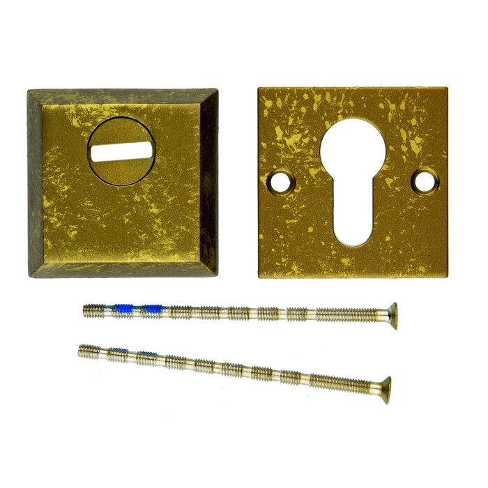 HDD Sicherheitszylinderplatten SAFE 10 mm - Altgelb - quadratisch PZ