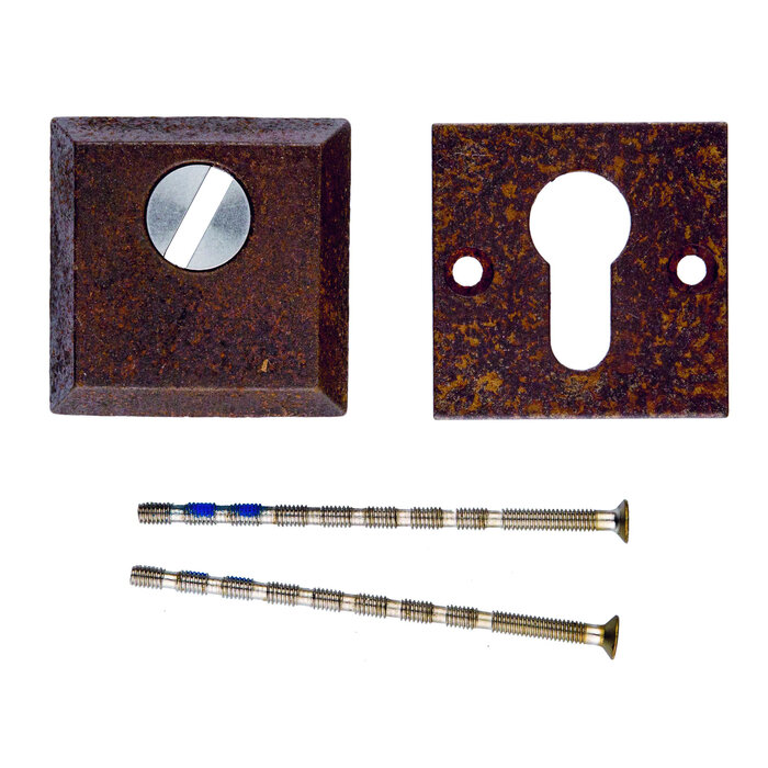 HDD Security cylinder plates SAFE 12 mm - rust - square PZ