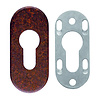 HDD 1 Sicherheitszylinderplatte oval 9 mm - Rost
