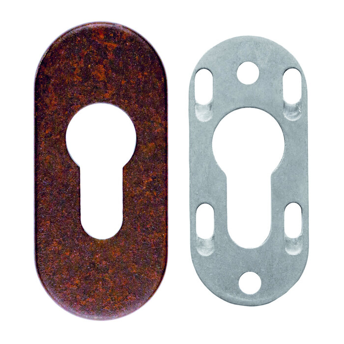 HDD 1 plaque de cylindre de sécurité antirouille ovale 9 mm