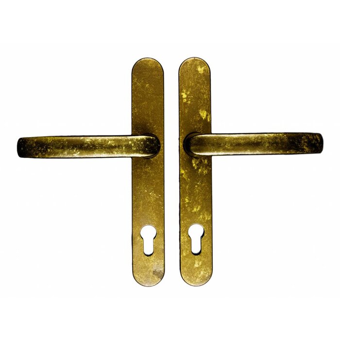 HDD Veiligheidsgarnituur op ovaal schild - kruk en kruk  - Old Yellow