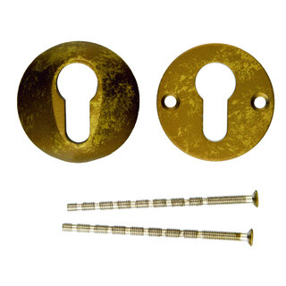 HDD Plaques de cylindre de sécurité 10 mm - Vieux Jaune - Rondes PZ