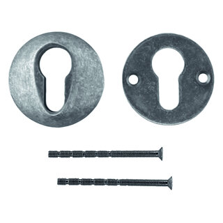 HDD Sicherheitszylinderplatten 8 mm - Altsilber - Rund PZ