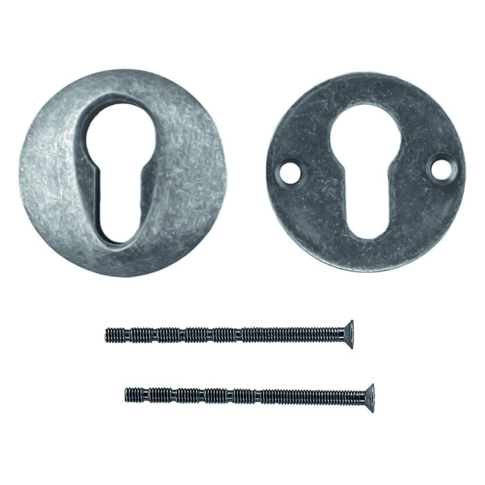 HDD Sicherheitszylinderplatten 8 mm - Altsilber - Rund PZ