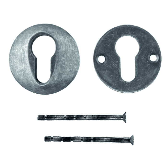 HDD Sicherheitszylinderplatten 10 mm - Altsilber - Rund PZ