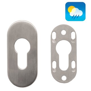 HDD 1 Sicherheitszylinderplatte oval 6 mm – Edelstahl