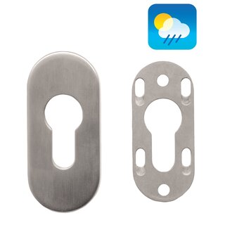 HDD 1 Safety cylinder plate oval 9 mm - Stainless steel