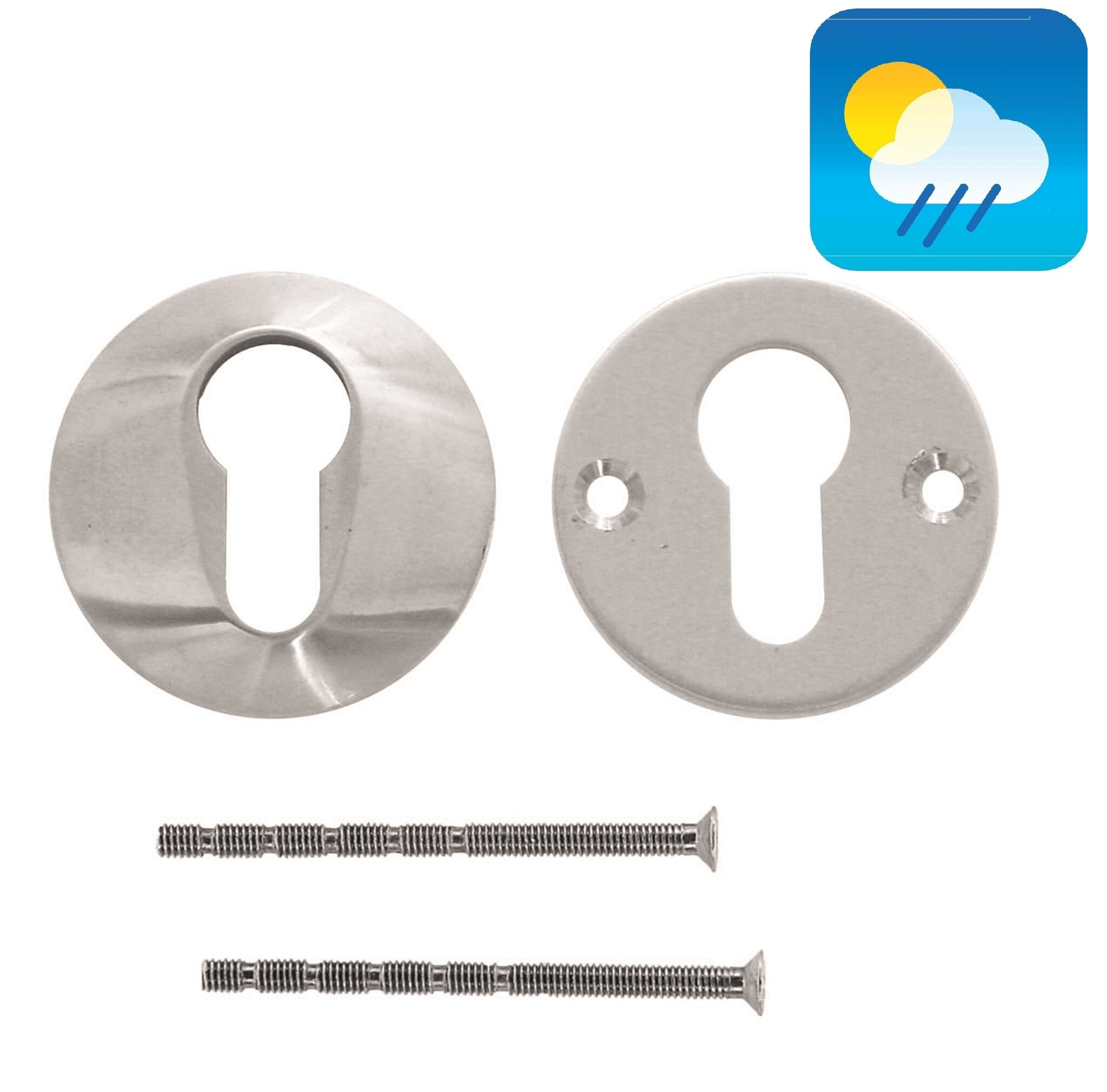 Veiligheidscilinderplaatjes 8 mm - RVS - Rond PZ