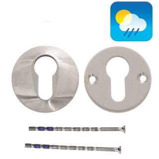 HDD Sicherheitszylinderplatten 10 mm - Edelstahl - Rund PZ