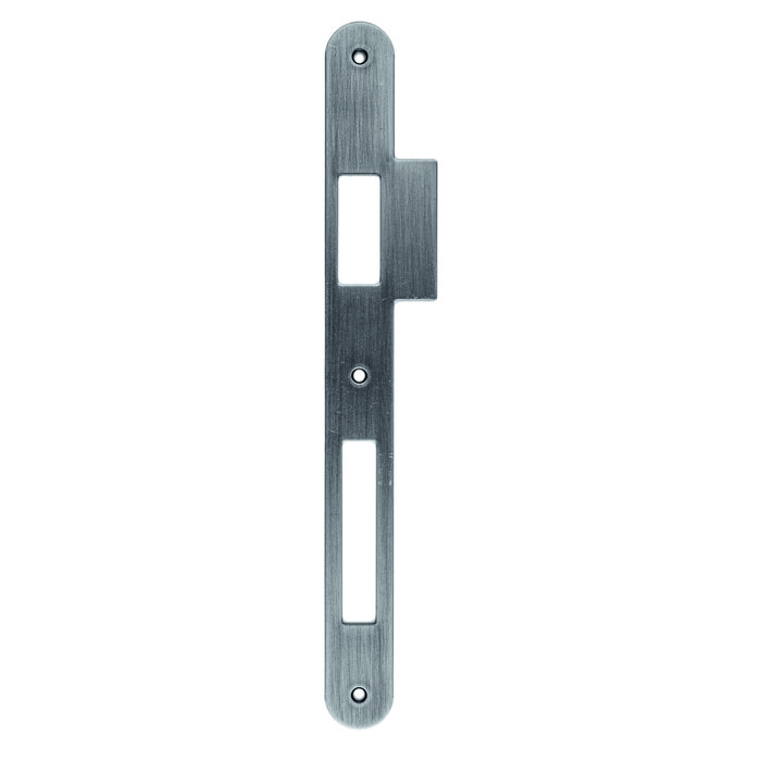 AGB Narrow counter plate straight for AGB lock old Silver with straight lip