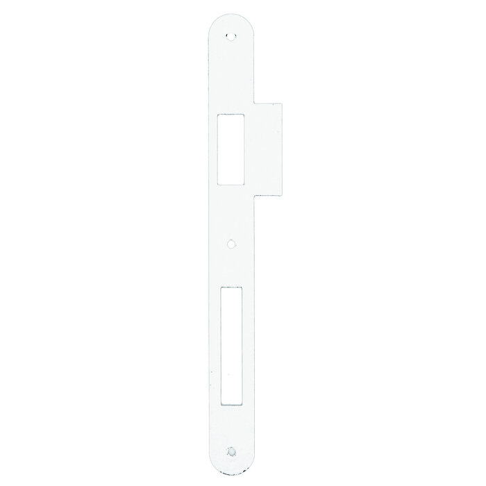 AGB Contre-plaque étroite droite pour serrure AGB blanche avec lèvre droite