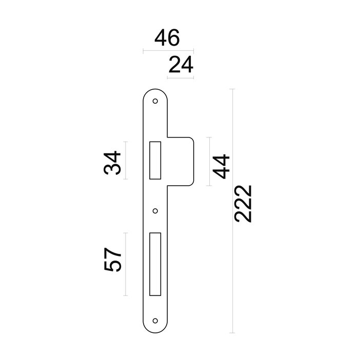 AGB Wide round counter plate for AGB lock Bronze with rounded lip