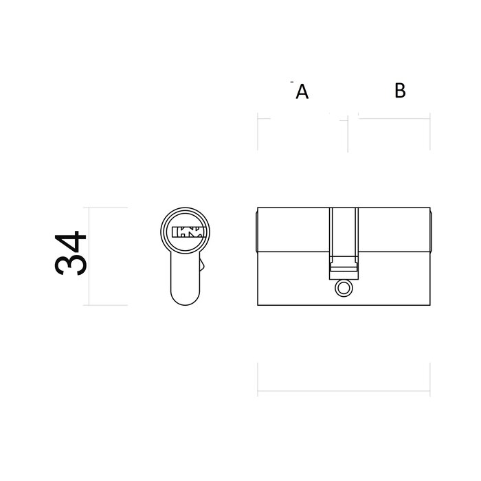 AGB Zwarte cilinder AGB veiligheid 5000 PS SKG**