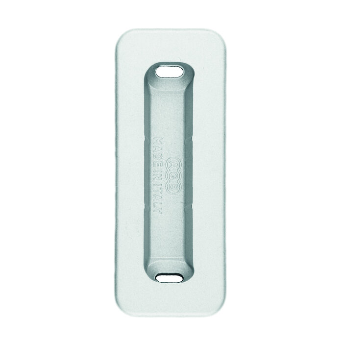 AGB Rectangular counter plate for magnetic lock AGB - stainless steel look - wood - adjustable