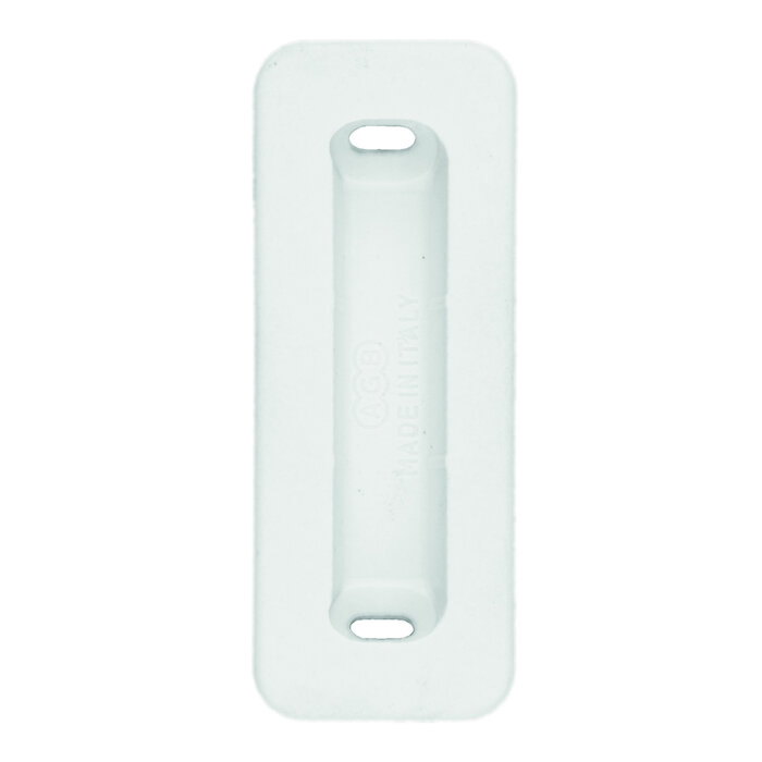 AGB Rectangular counter plate for magnetic lock AGB - White RAL 9010 - wood - adjustable