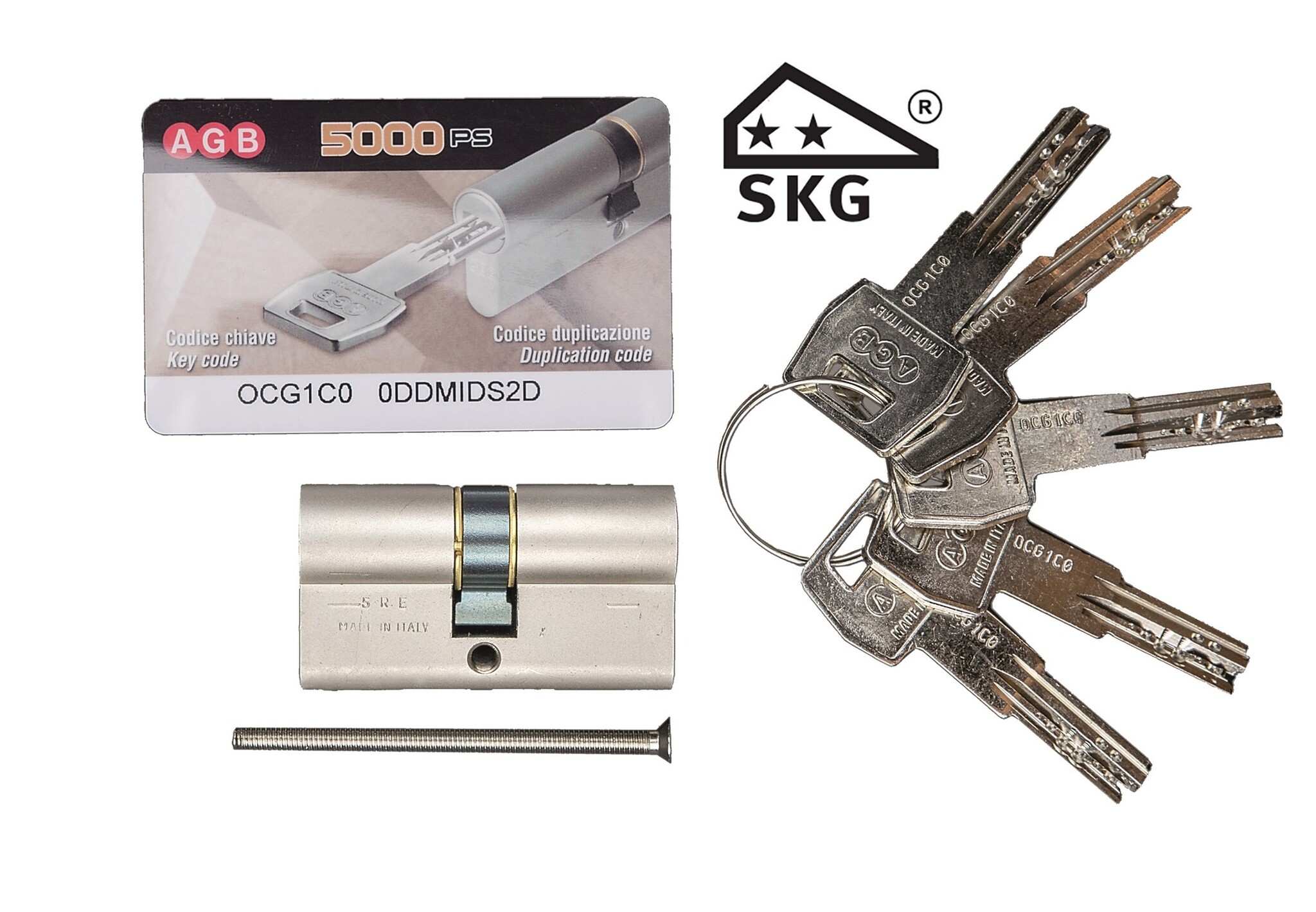 RVS cilinder AGB veiligheid 5000 PS SKG**