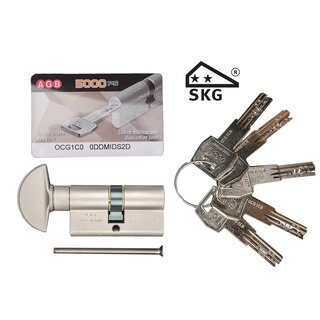 AGB Knob cylinder AGB safety 5000 PS -Stainless steel- SKG**