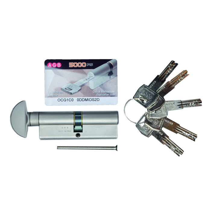 AGB RVS knopcilinder AGB veiligheid 5000 PS SKG**