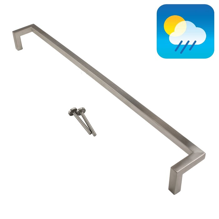 HDD Stainless steel door handle SQUARE D 20/800 - Continuous mounting