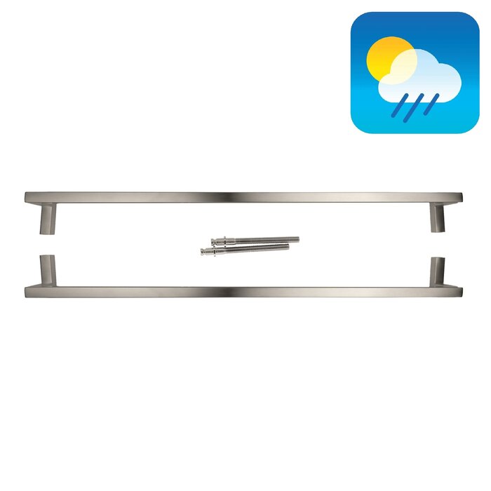 HDD Deurgreep SQUARE D 20/800mm - RVS -  paar voor deurdikte >3 CM