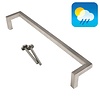 HDD RVS deurgreep SQUARE D 20/500mm - Doorgaande montage