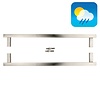 HDD RVS deurgreep SQUARE D 20/500mm - paar voor glas