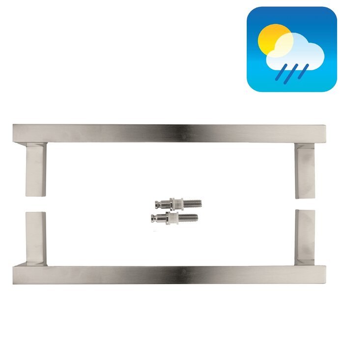 HDD Deurgreep SQUARE D 20/300mm - RVS -  paar voor glas