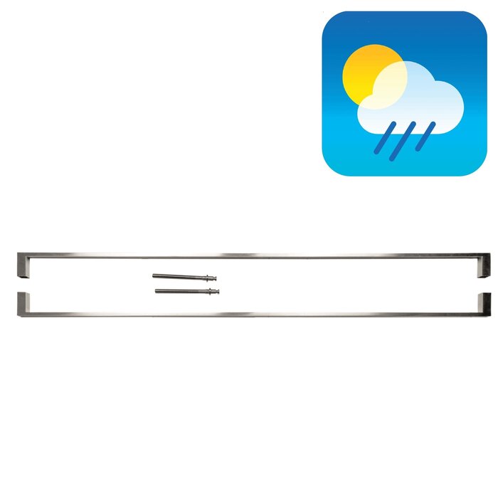 HDD Stainless steel door handles "Cosmic" 20/1000 - pair for door thickness >3 cm