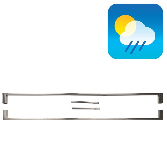 HDD Stainless steel door handles "Cosmic" U 20/800 pair for door thickness > 30 mm