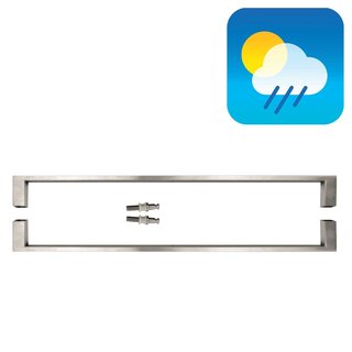 HDD Poignées de porte en acier inoxydable "Cosmic" U 20/500 paire pour verre