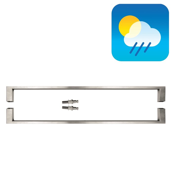 HDD Poignées de porte en inox "Cosmic" U 20/500 paire de portes avant vitrées