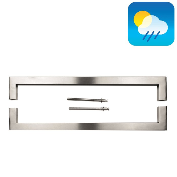 HDD Stainless steel door handles "Cubica" U 25/500 pair for door thickness > 30 mm