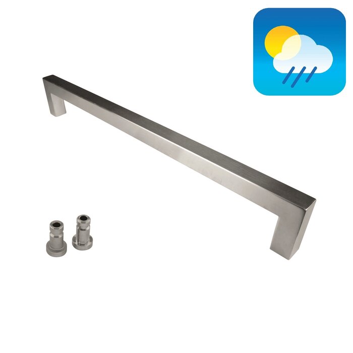 HDD Deurgreep CUBICA 25/500mm  RVS  met blinde bevestiging