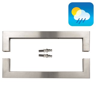 HDD RVS deurgrepen "Cubica" U 25/300 paar voor glas