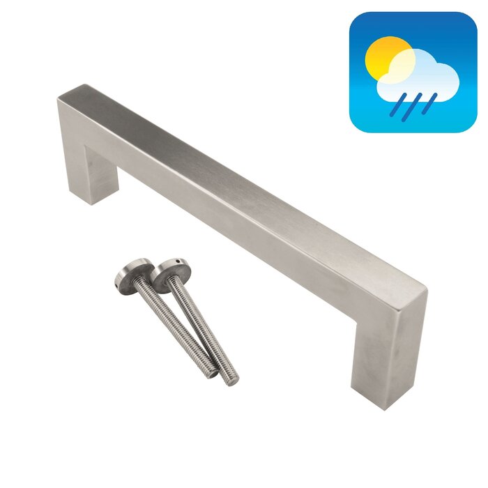 HDD Stainless steel door handle "Cubica" U 25/250 - continuous mounting