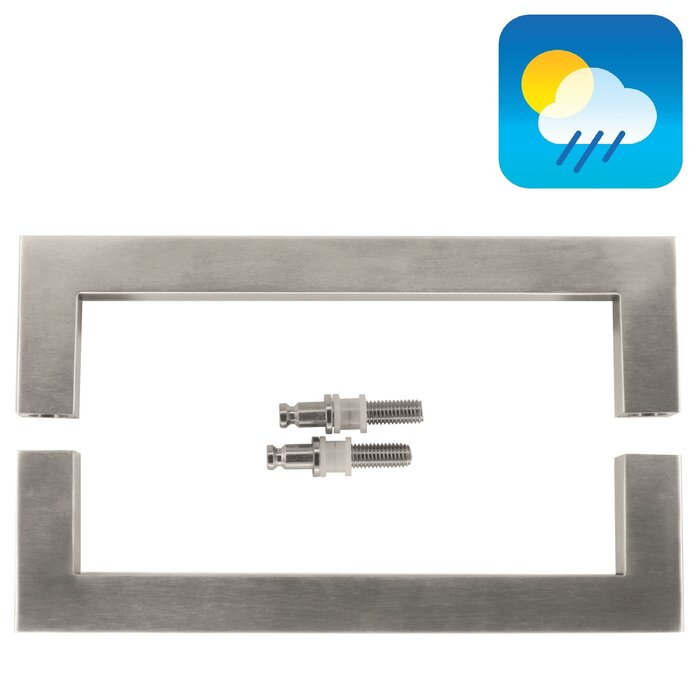 HDD RVS deurgrepen "Cubica" U 25/250 paar voor glazen deur