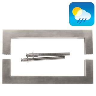 HDD Poignées de porte en acier inoxydable "Cubica" 25/250 - paire pour épaisseur de porte > 3 cm