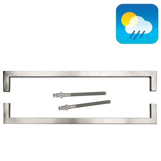 HDD Door handles Cubica 20/500 stainless steel pair for door thickness > 3 cm