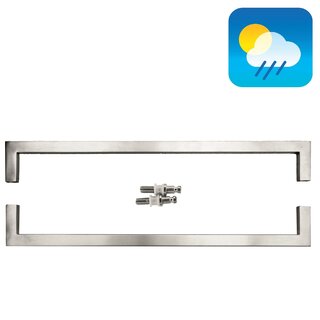 HDD Türgriffe Cubica 20/500 Edelstahlpaar für Glas
